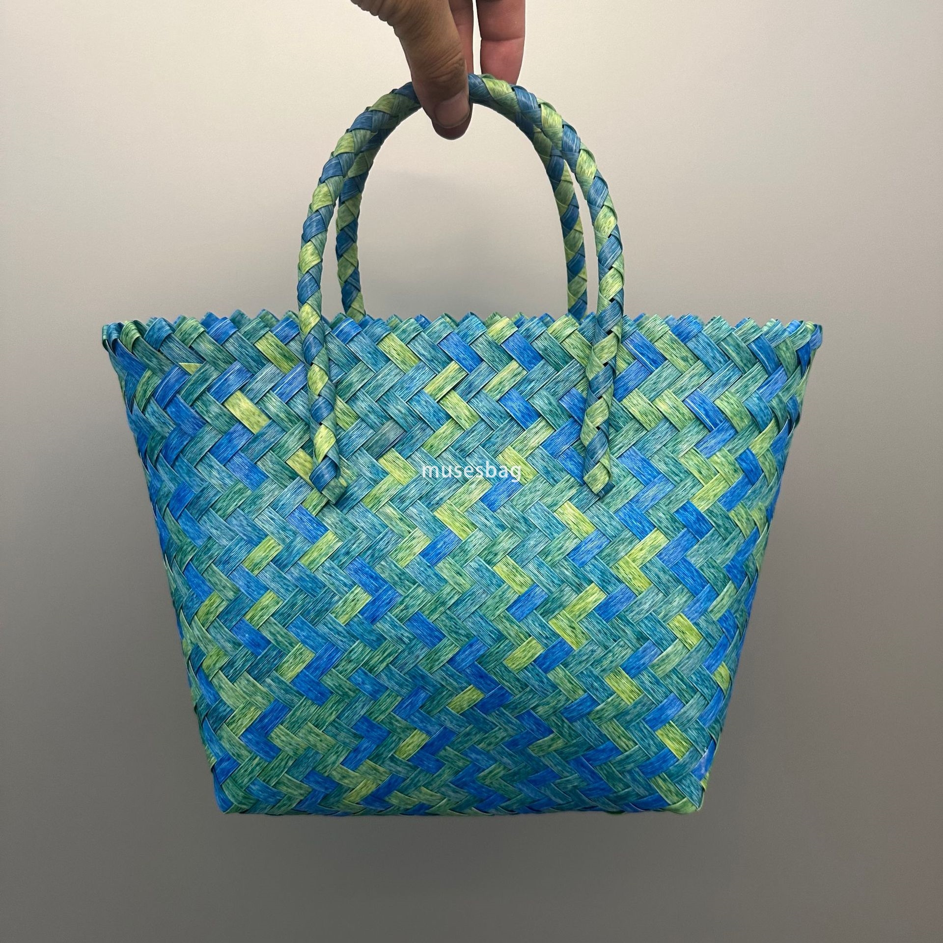 Women's straw woven bags woven bags leisure and business high-quality hand-held cabbage baskets large capacity tote bags