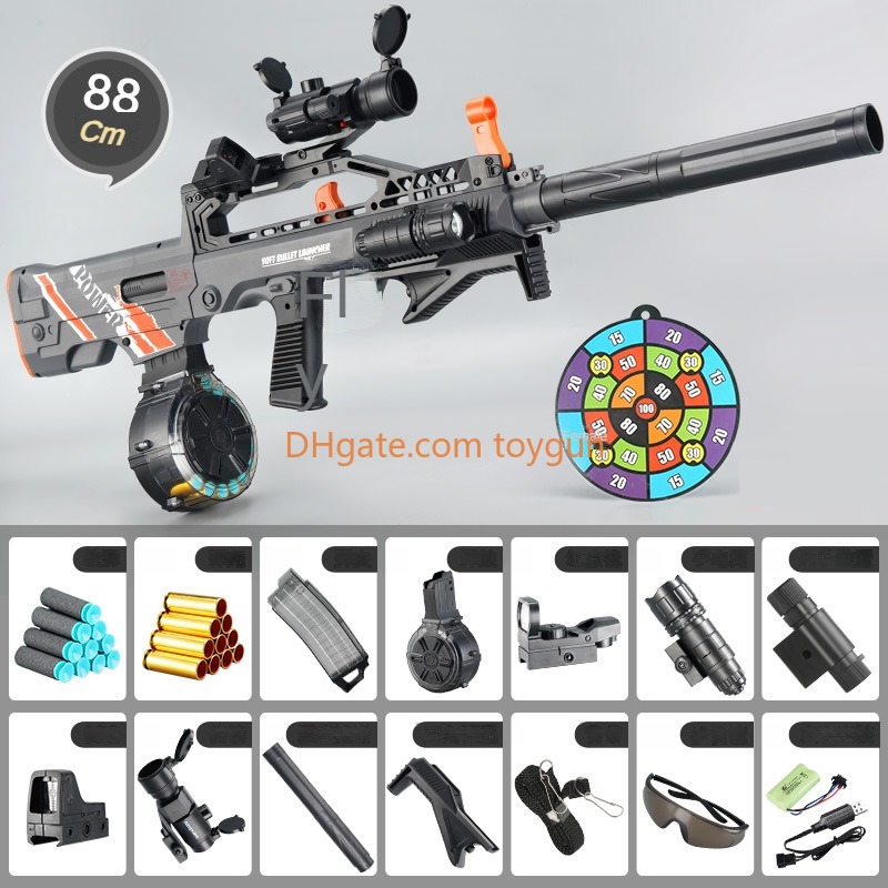 M416 QBZ Electric Manual 2 Modes Rifle Sniper Soft Bullet Toy Gun Automatic Blaster Shooting Toy Launcher For Boys Adults CS Fighting