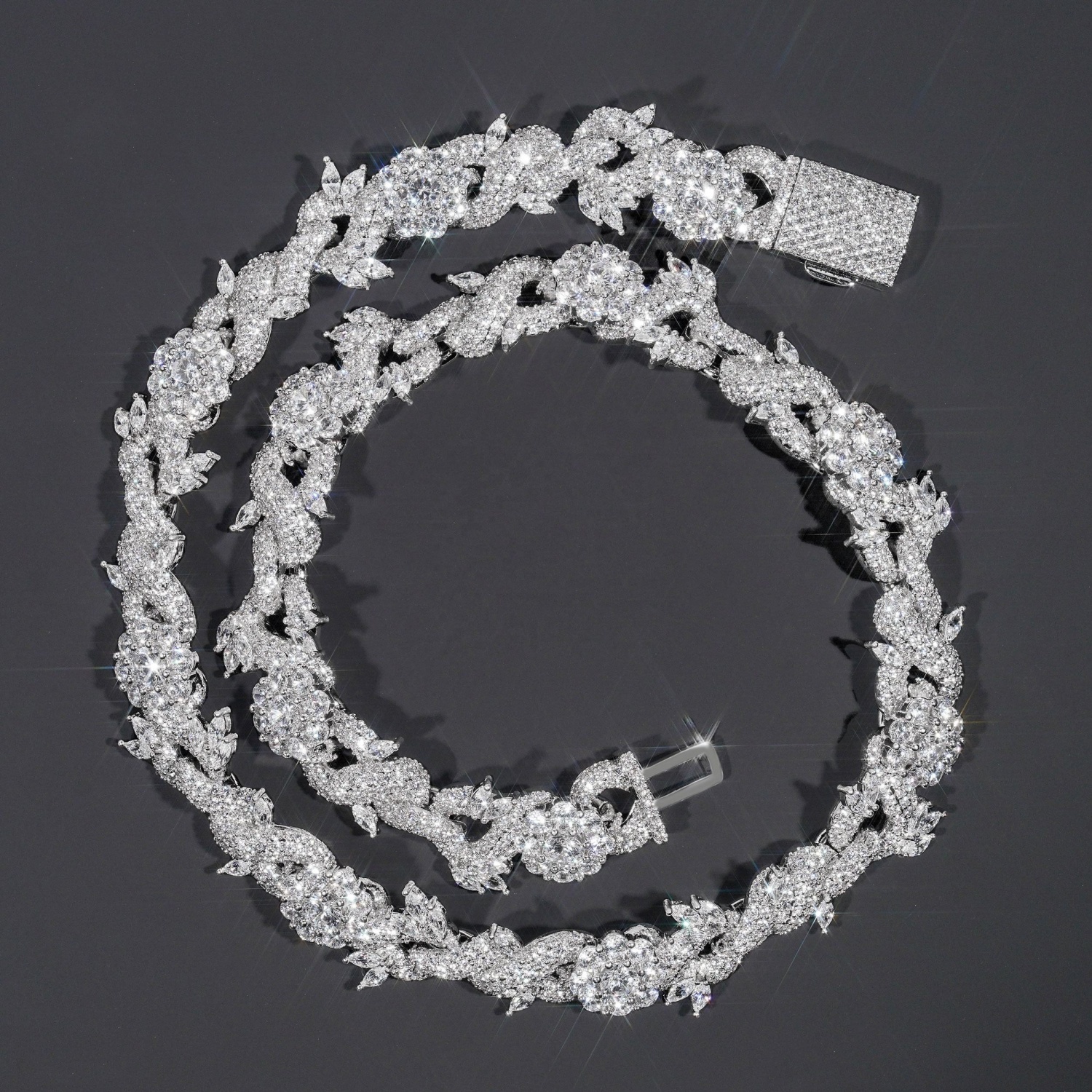 Pass Diamond Tester High Quality Cuban Link Chain 925 Sterling Silver 15mm Hip Hop Jewelry Iced Out VVS Moissanite Miami Mosaic