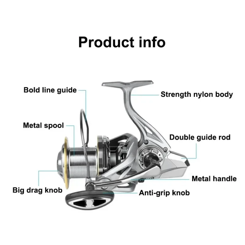 VX 30KG Saltwater Long Casting Fishing Reel High Speed Baitcasting Reel 8000-14000 Series Surfcasting Lure Reels
