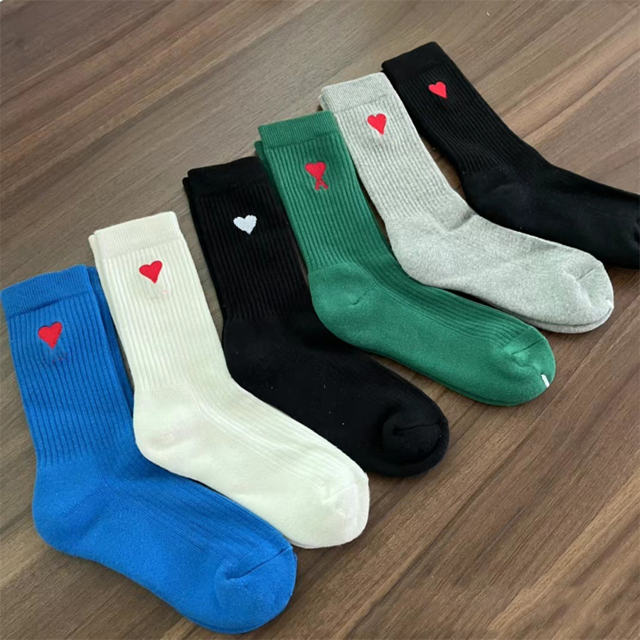 Stylish Unisex Sports Letter Print Cotton Mid Tube Socks In 12 Colors For All Seasons