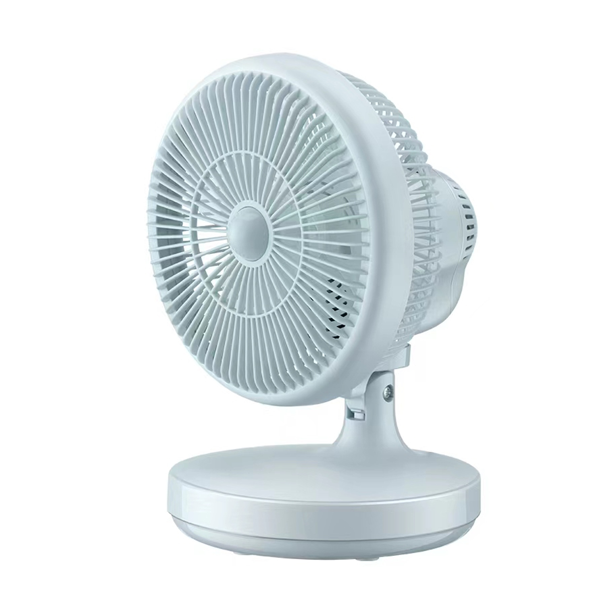 Changhong Electric Fan Mini Bed Office Shake Head Table Fan Household Bedhead Light Sound Desktop Electric Fan blue