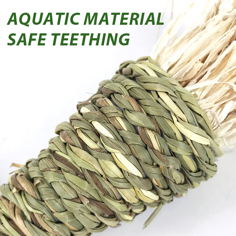 Hand-woven Pet Chew Toy Water Grass Carrot Rabbit Toy Molars Relieve Boredom Guinea Pig Chinchilla Chewing Grass Toys D9130