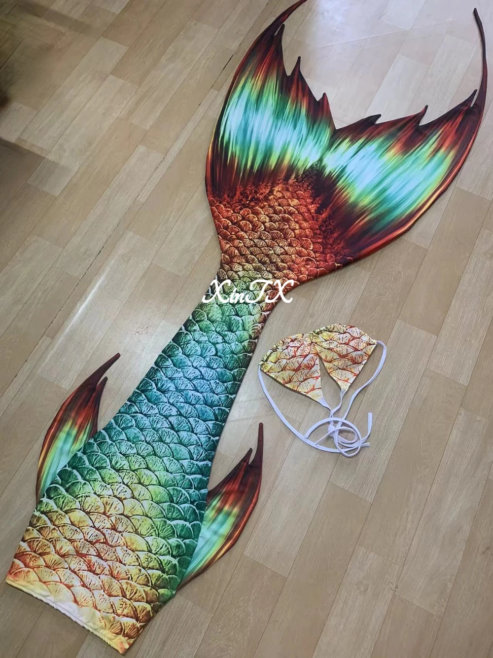 Adults Mermaid Tail Swimsuit Can Add Monofin Swimming Cosplay Green Blue Tail Mermaid Halloween Oceanariums Workers