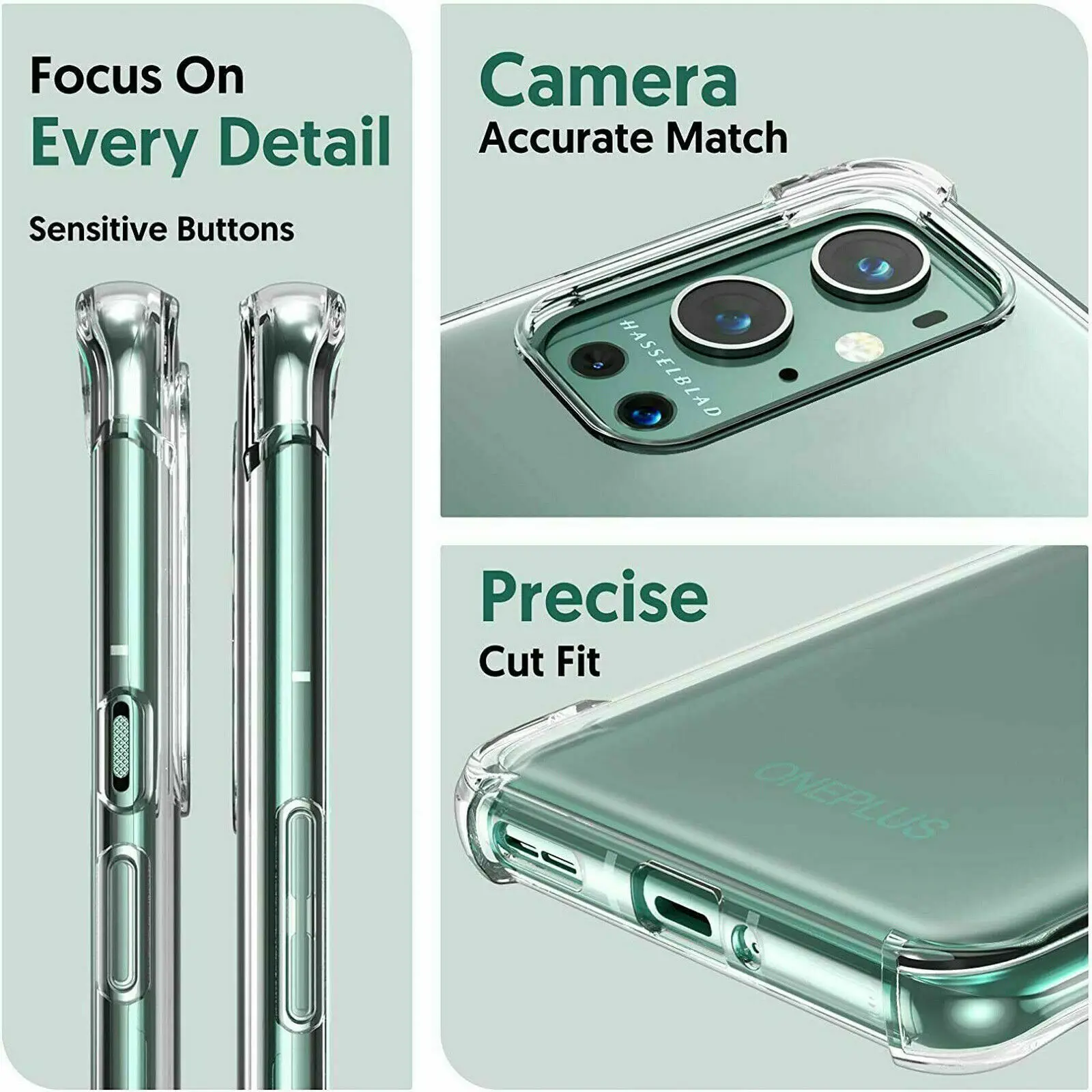Transparent Shockproof Case For Oneplus 7 7T 8 8T 9R 9RT Clear Shell Nord N10 N20 N30 N100 N200 N300 Soft Silicone Back Cover