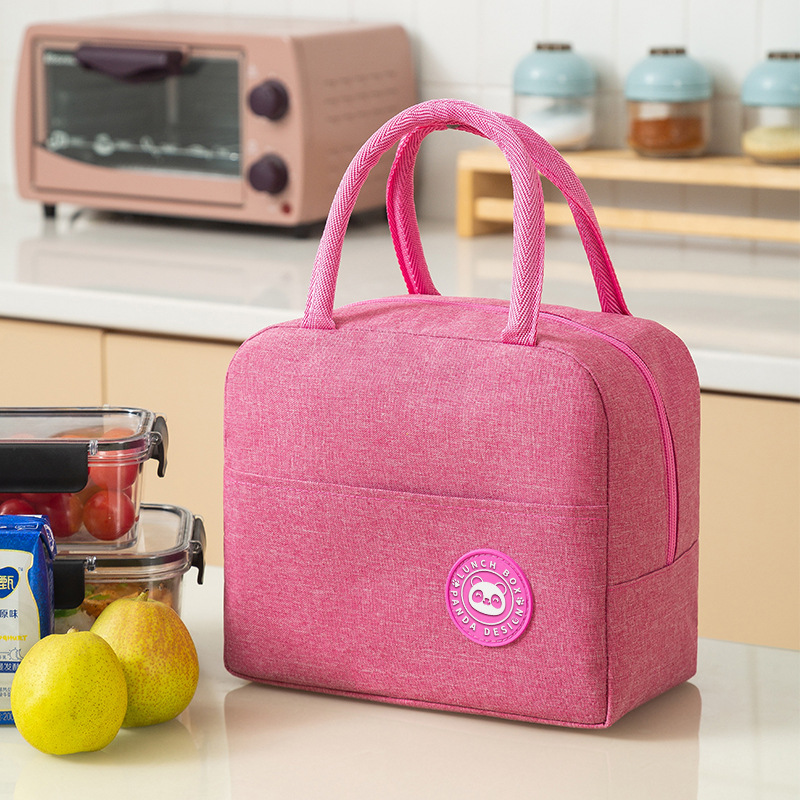 Thermal Lunch Dinner Bag Canvas Handbag Picnic Cooler Bag Travel Breakfast Box School Children Convenient Lunch Bag Tote Food