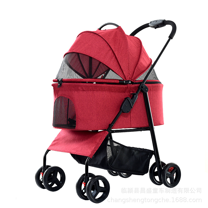 High Quality Strong And Durable Metal Can Separate Small Portable Pet Stroller Outdoor Travel Of Cats And Dogs For Pet Stroller