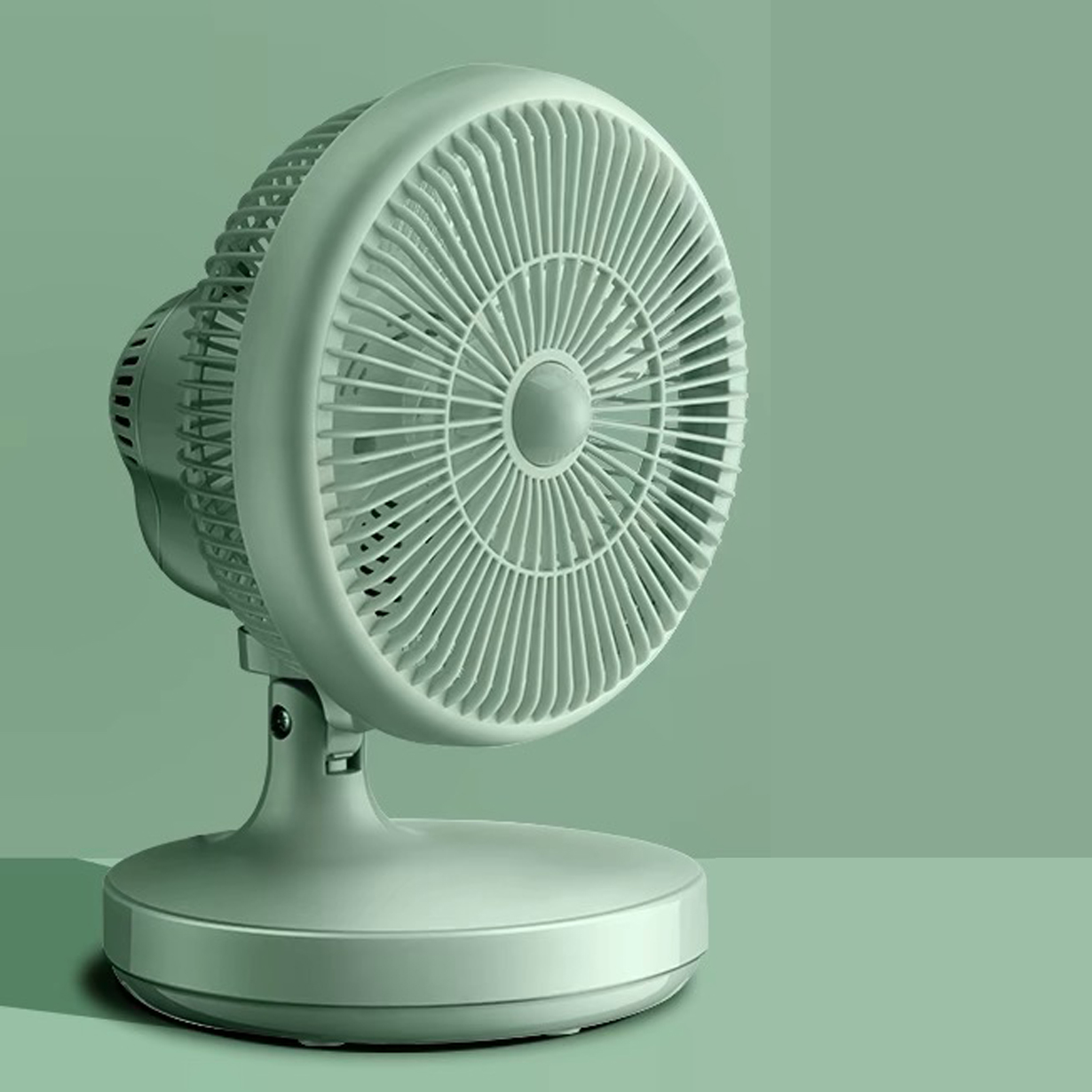 Changhong Electric Fan Mini Bed Office Shake Head Table Fan Household Bedhead Light Sound Desktop Electric Fan green