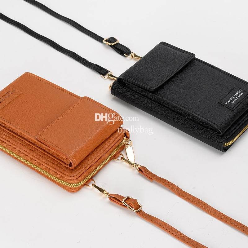 Designer Women's High Quality Fashion New Phone Wallet Multi functional Shoulder Bag PU Leather Classic Retro Crossbody Bag Multi color