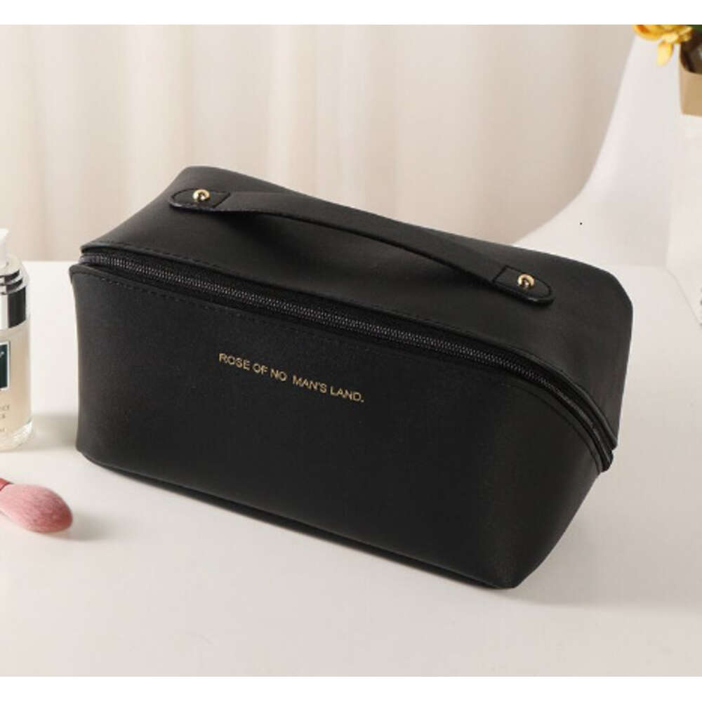 2024 Cosmetic storage bag Free shipping New Design PU Leather Portable Women Makeup Minimalist style Fashion Good texture Great for gifts Triple Pink 
