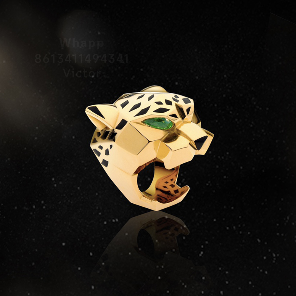 Panthere ring Leopard head BIG lovers for man designer for woman couple Gold plated 18K T0P quality highest luxury European size fashion with box 001