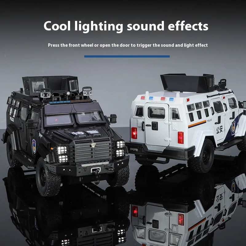 Diecast Model Cars 1 24 Ford F550 Sabertooth Off Road Armorvehicle Modified Car Alloy Diecast Model Car Sound Light Children Toy Gift Box Present