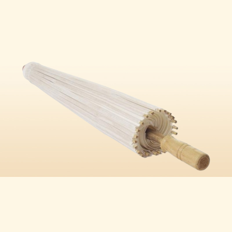 60pcs Bridal Wedding Parasols White Paper Umbrellas Beauty Items Chinese Mini Craft Umbrella Diameter 60cm SN1771484247