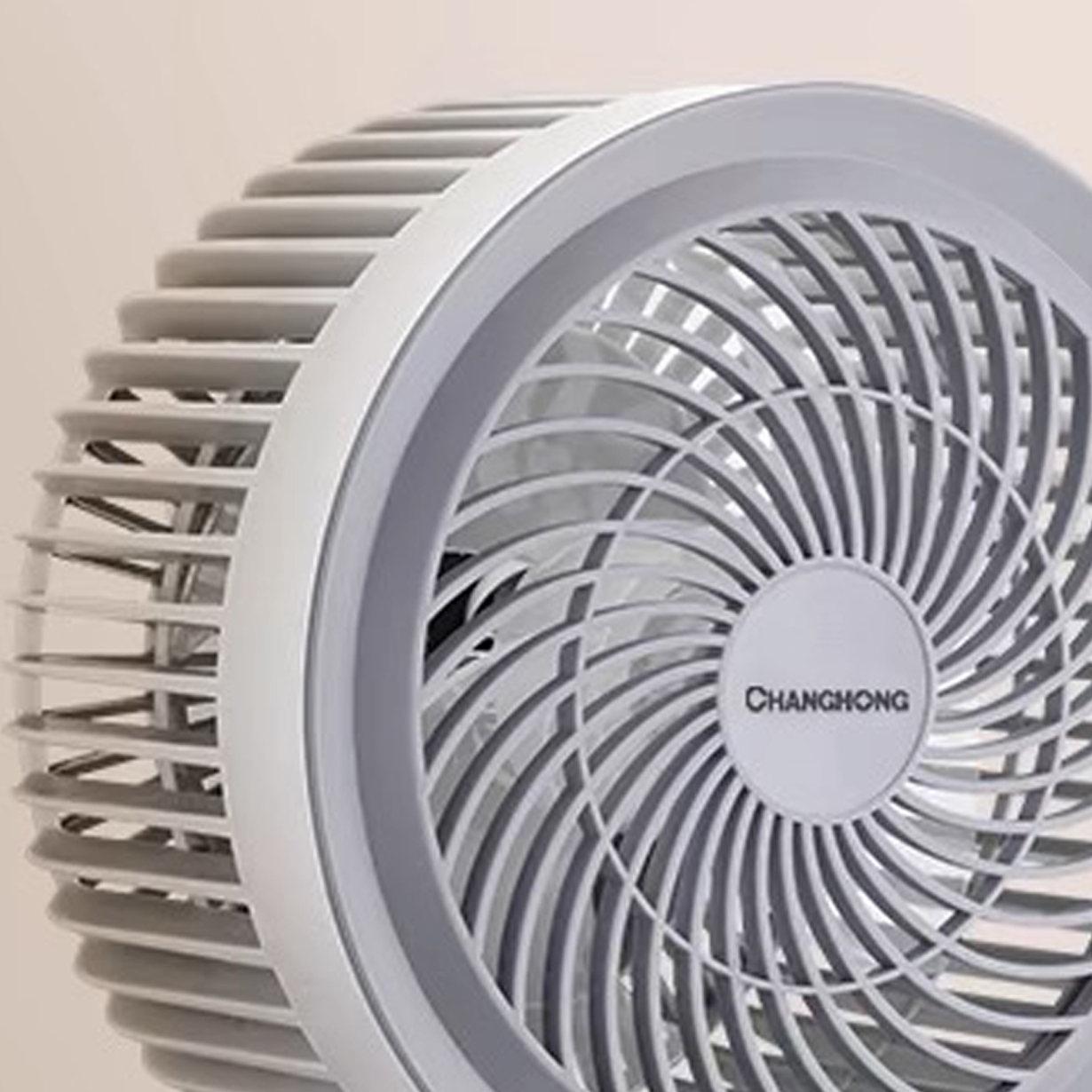 Air circulation fan, household electric fan, large wind power desktop light sound fan, small shaking head fan white Mechanical payment