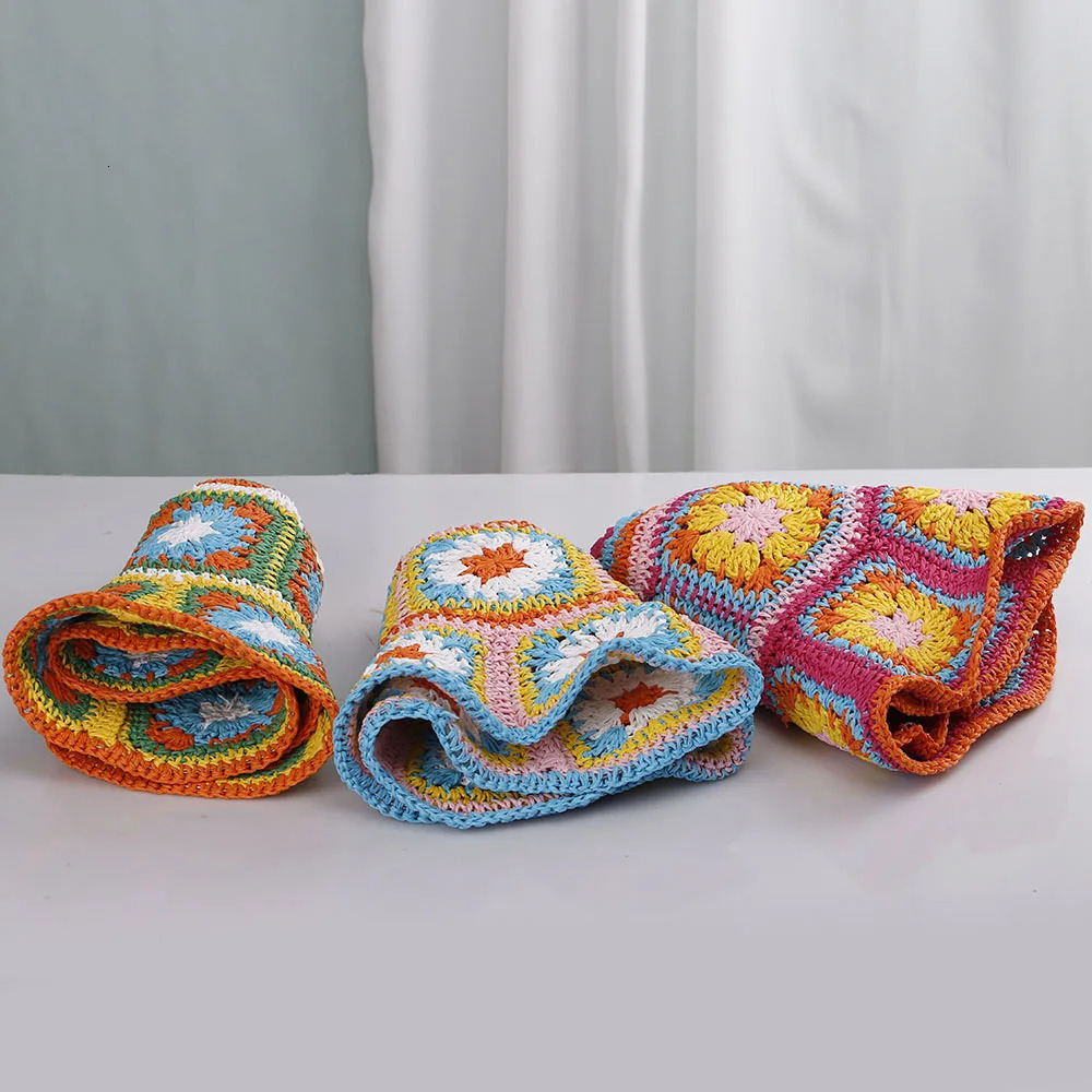 Womens Straw Hats crochet hat bucket hat UV Protection Sun Visor beach hat Women Visors Ladies hat Women Summer hat Cap 240528