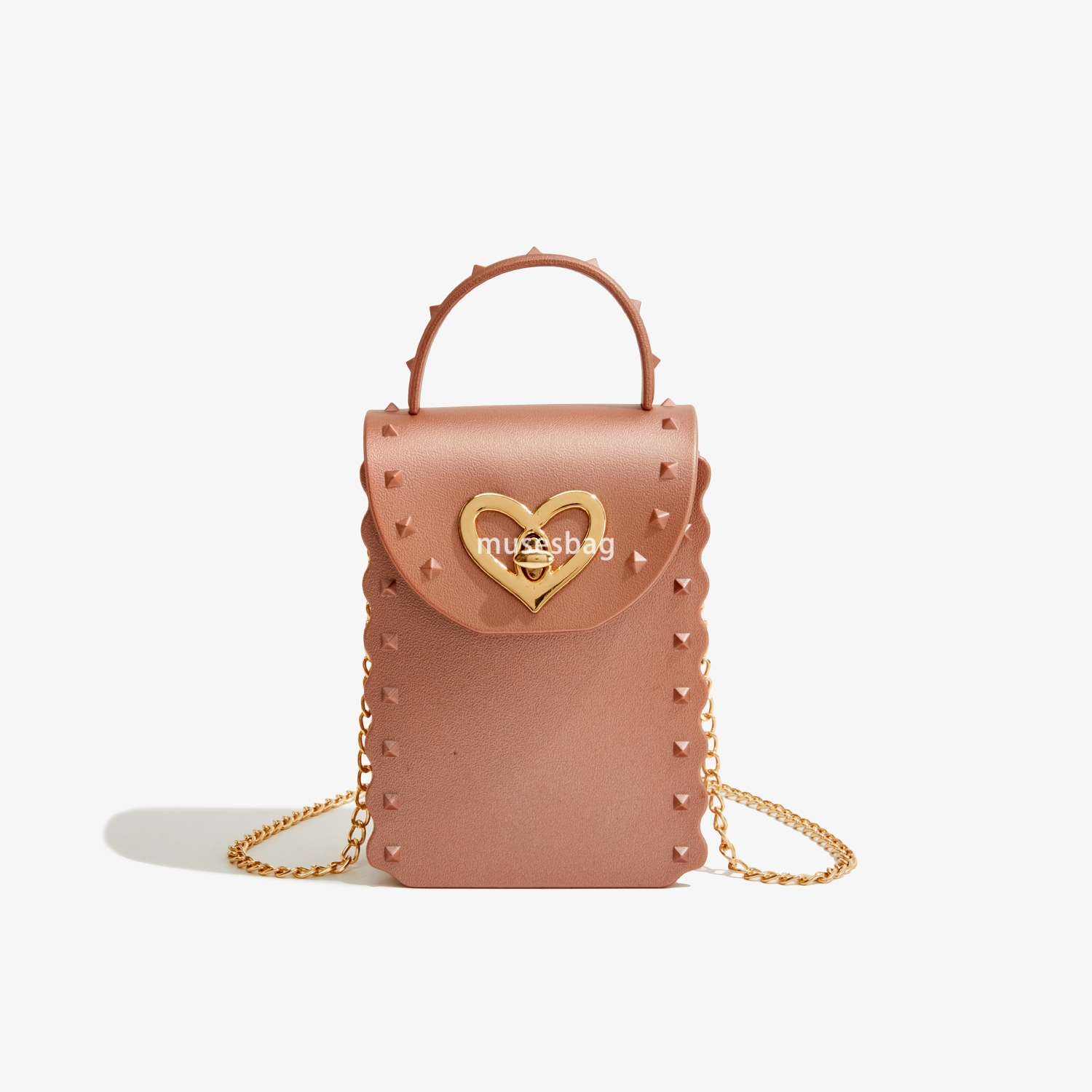High quality women handbag jelly bag Mini bag rivet mobile phone bag French mini children bag Women crossbody bag
