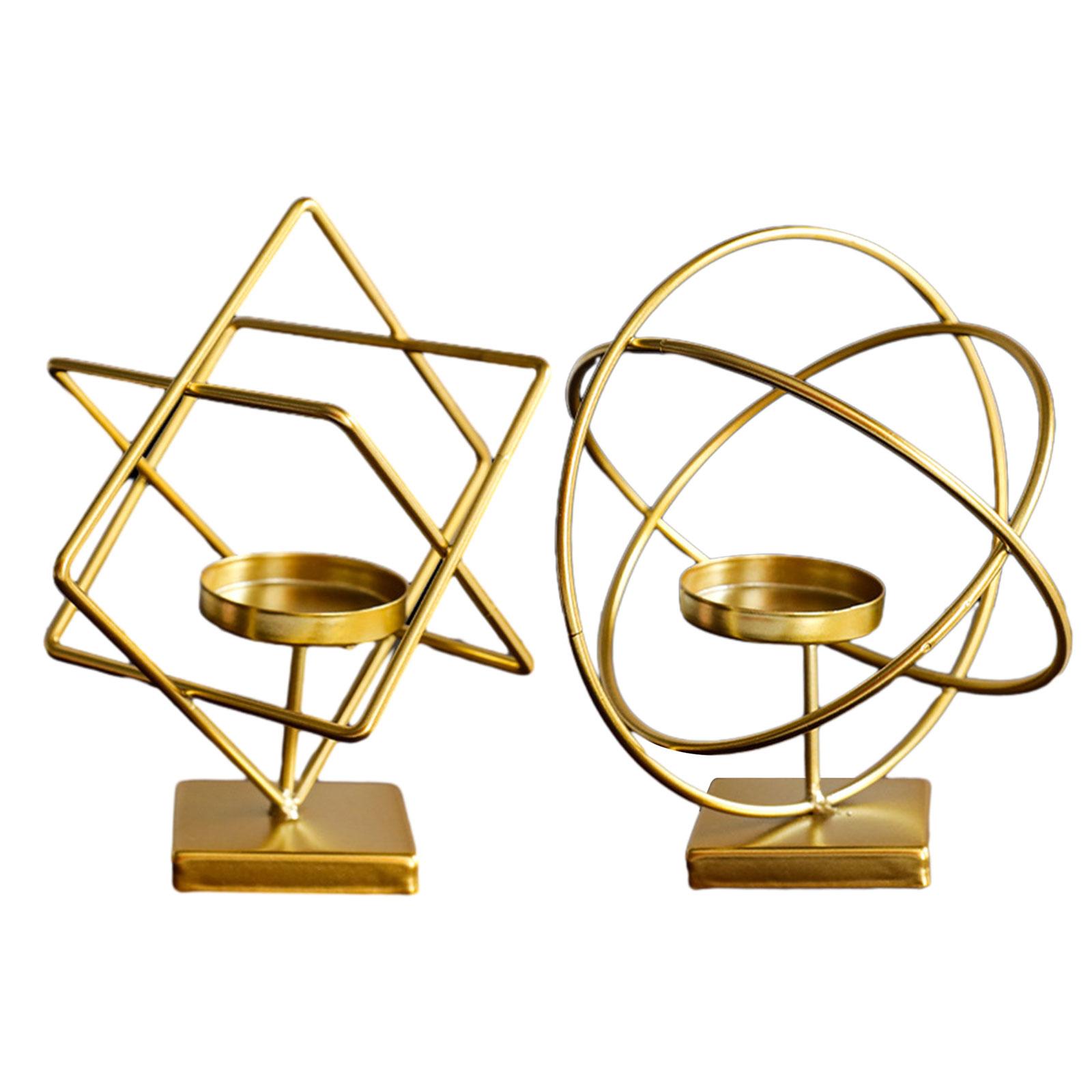 Pillar Candle Holder Home Metal Dinner Candelabrum Desktop Candlestick for Wedding Festival Christmas Halloween Thanksgiving H260310