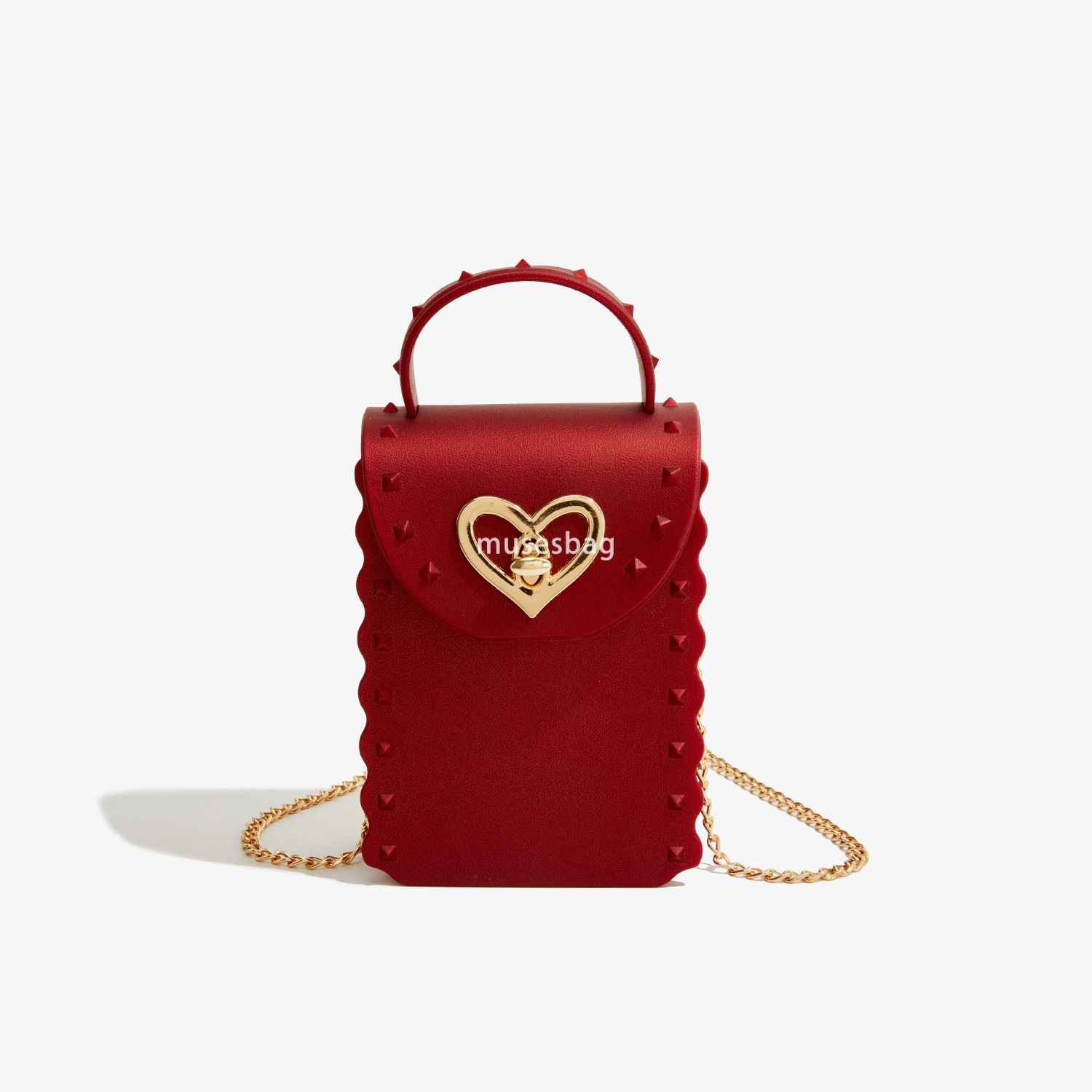 High quality women handbag jelly bag Mini bag rivet mobile phone bag French mini children bag Women crossbody bag
