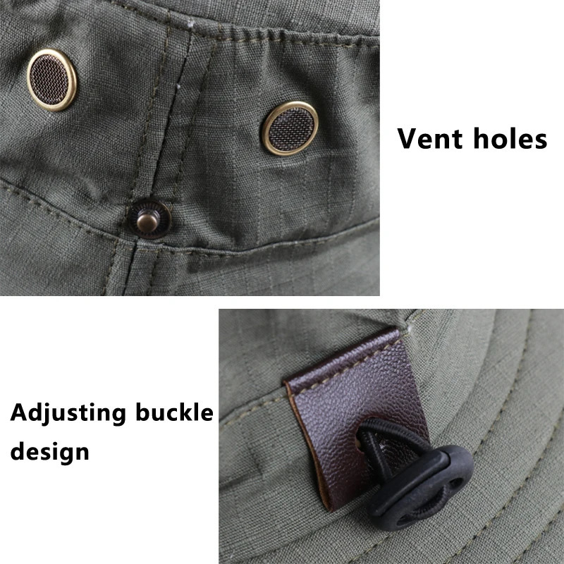 16CM Big Wide Brim Summer Fisherman Hat Fashion Solid Sombreros De Outdoor Hiking Beach Hats Mesh Breathable Anti UV Sun Hat 240528