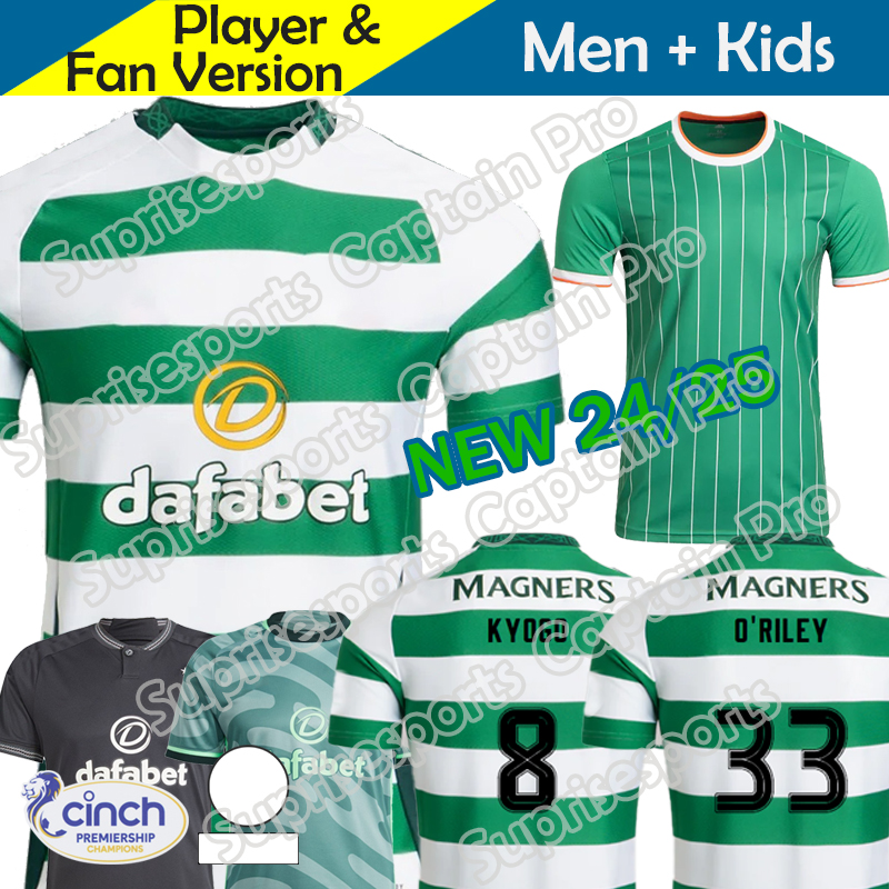 23/24 25 KYOGO Irish Origins Special Football Shirt Fc 2024 2025 European Home Away Third Soccer Jersey CeLtIC DAIZEN REO McGREGOR O'RILEY 120 Year of Hoops Anniversary