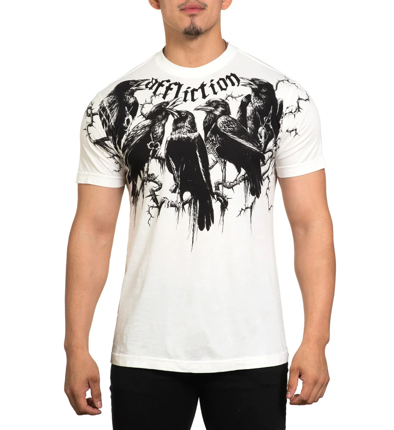Retro Gothic Fashion Print Red Round Neck Loose T-shirt Mens Street Hip Hop Casual Garbage Y2k 2000s T-shirt 240524