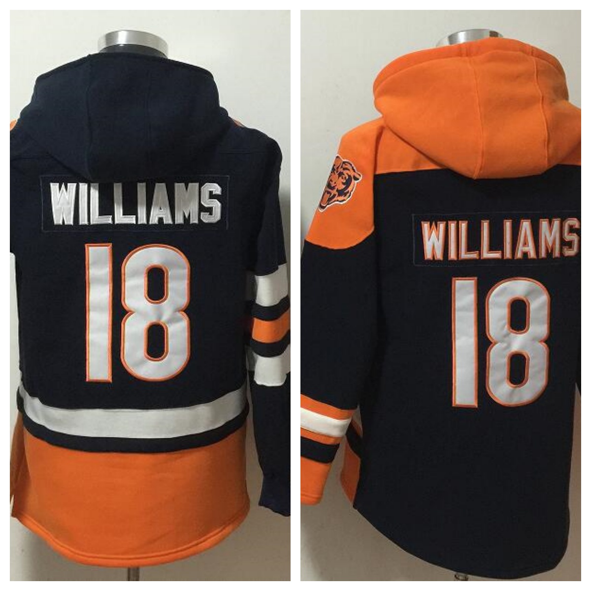 Team Football Pullover Hoodie Caleb Williams 18 Chicago Hoody Fans Tops Size S-XXXL Navy Color Hoodies