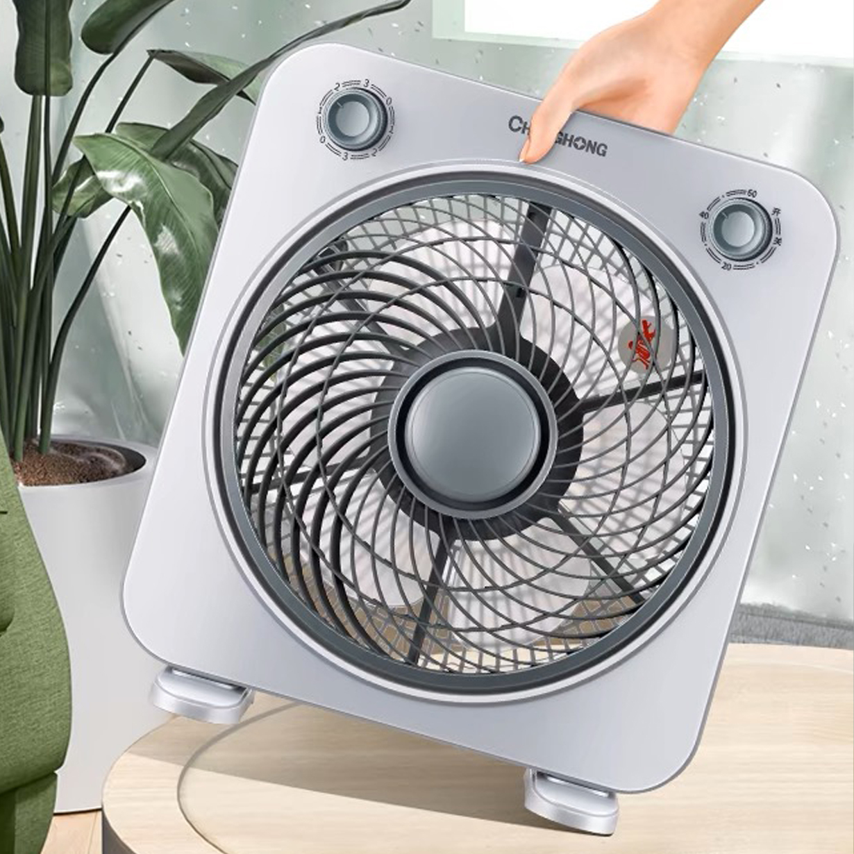 Electric fan, household desktop rotary fan, light tone table fan, bed small fan