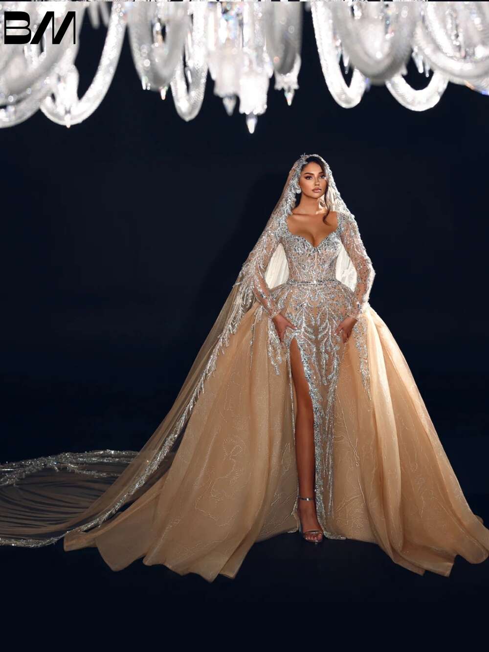 Elegant Sweetheart Neck Wedding Ball Bridal Gown Shiny Beading Sequins Bride Dresses Vestidos De Novia 0603