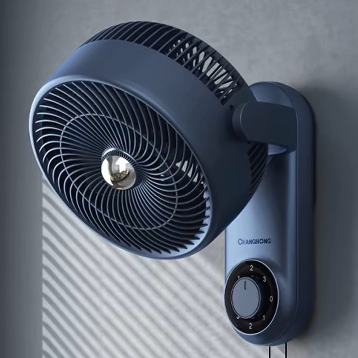 Wall fan, household air circulation fan, kitchen and bathroom wall mounted electric fan, non perforated wall mounted