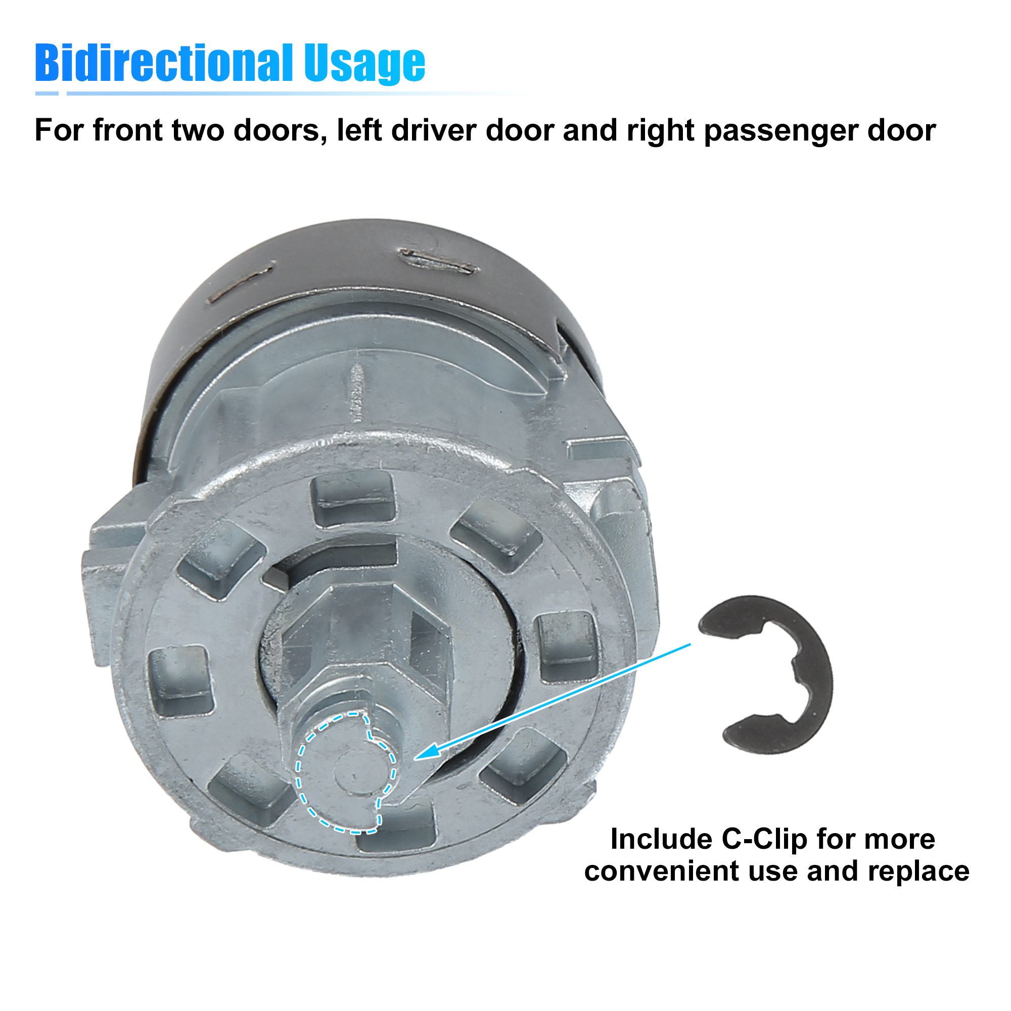 X Autohaux Door Lock Cylinder Tumbler with Key Set No.7C3Z1521990A F150 1996-2012 for Ford F250 F350 F450 Super Duty