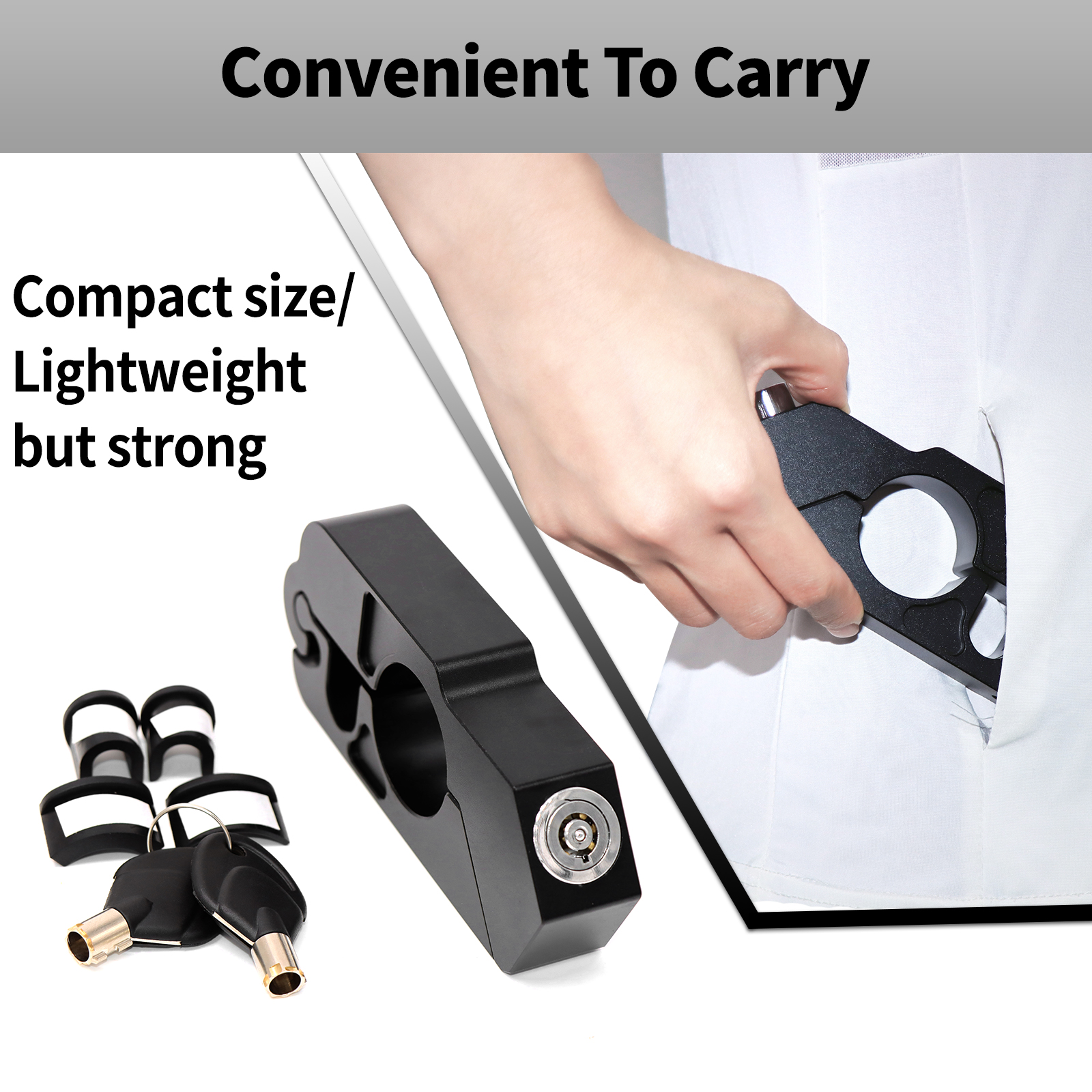 CNC Motorcycle Lock Universal Ddmysmile Handlebar Brake Handle Solid Lock Imitating Steal Lock Pull Rod ATV Dirt Street Bikes Anti ddmysmile Theft Smi