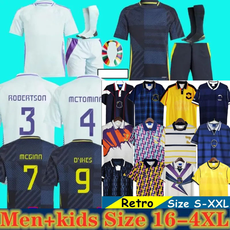 Scotland football jerseysThrowback jersey Tierney 24/25 150th Robertson McTominay Dykes Adams jerseys Away national team Christie Armstrong Fraser jersey 4XL