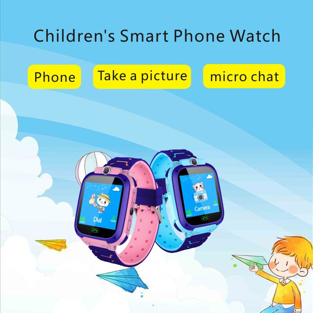 New Kids Smart Watch Wrist Kids Smart Watch Boys Girls GPS Tracker Waterproof Watch Electronic Digital Connected Clock for Kids