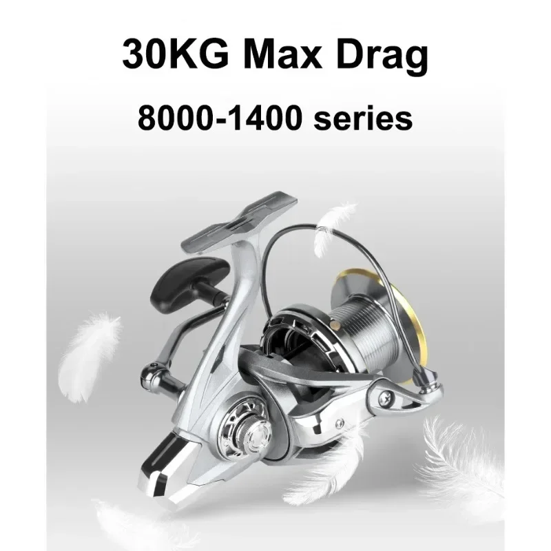 VX 30KG Saltwater Long Casting Fishing Reel High Speed Baitcasting Reel 8000-14000 Series Surfcasting Lure Reels