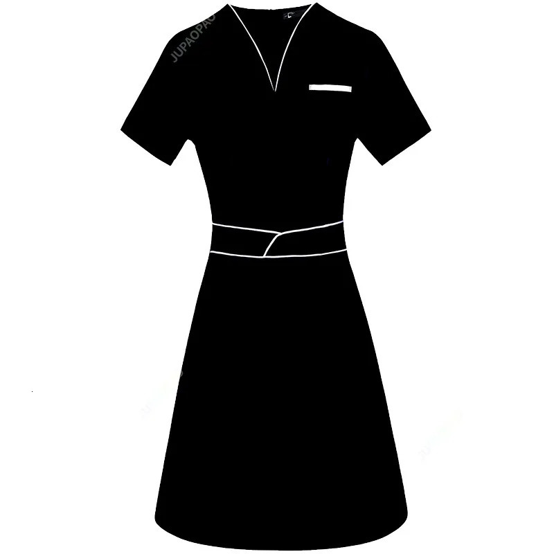 Esthetic Uniform Summer Short Sleeve Beauty Salon Suit Womens Spa Beautician Clothing el Massage Workwear Korean Overalls y240530