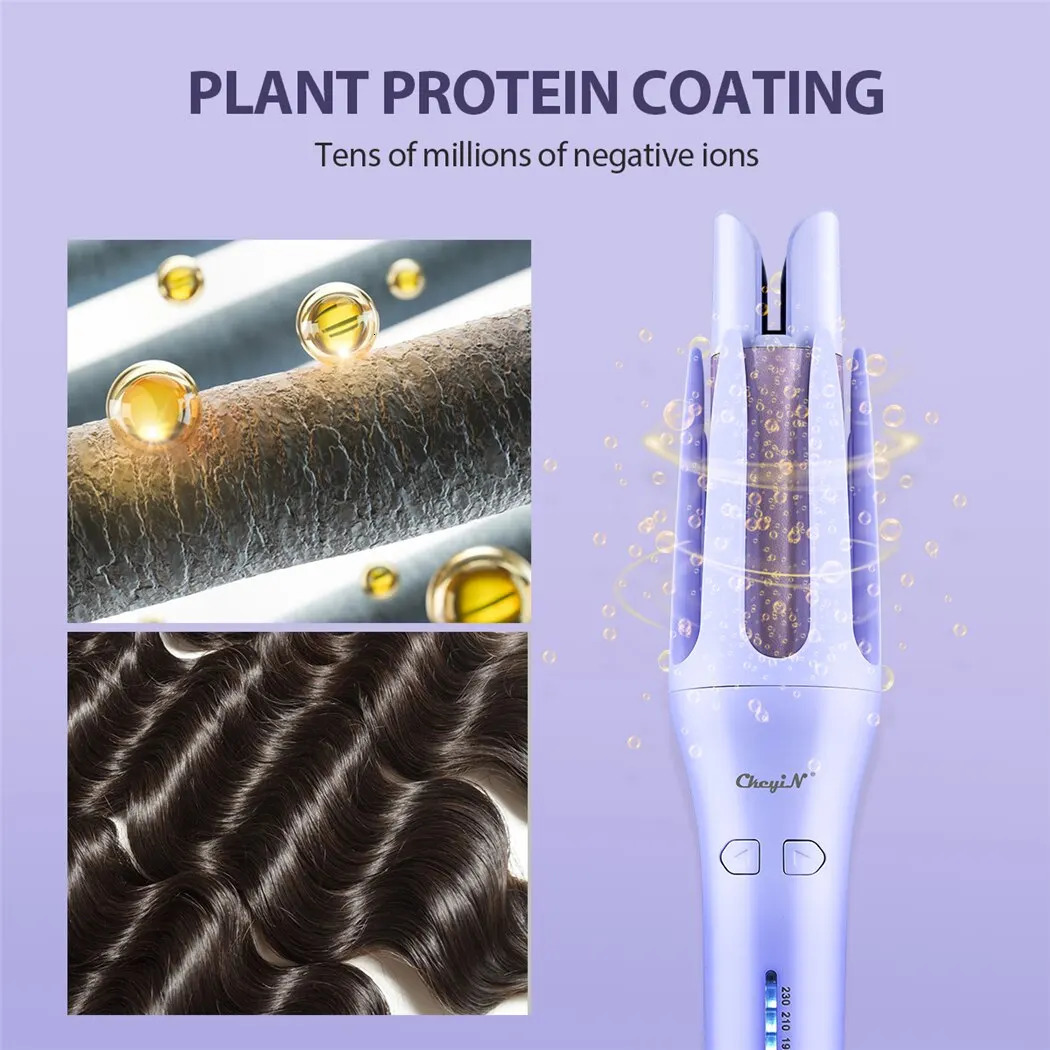 CkeyiN Automatic Hair Curler 32MM Auto Rotating Ceramic Hair Roller Professional Curling Iron Curling Wand Hair Waver 240530