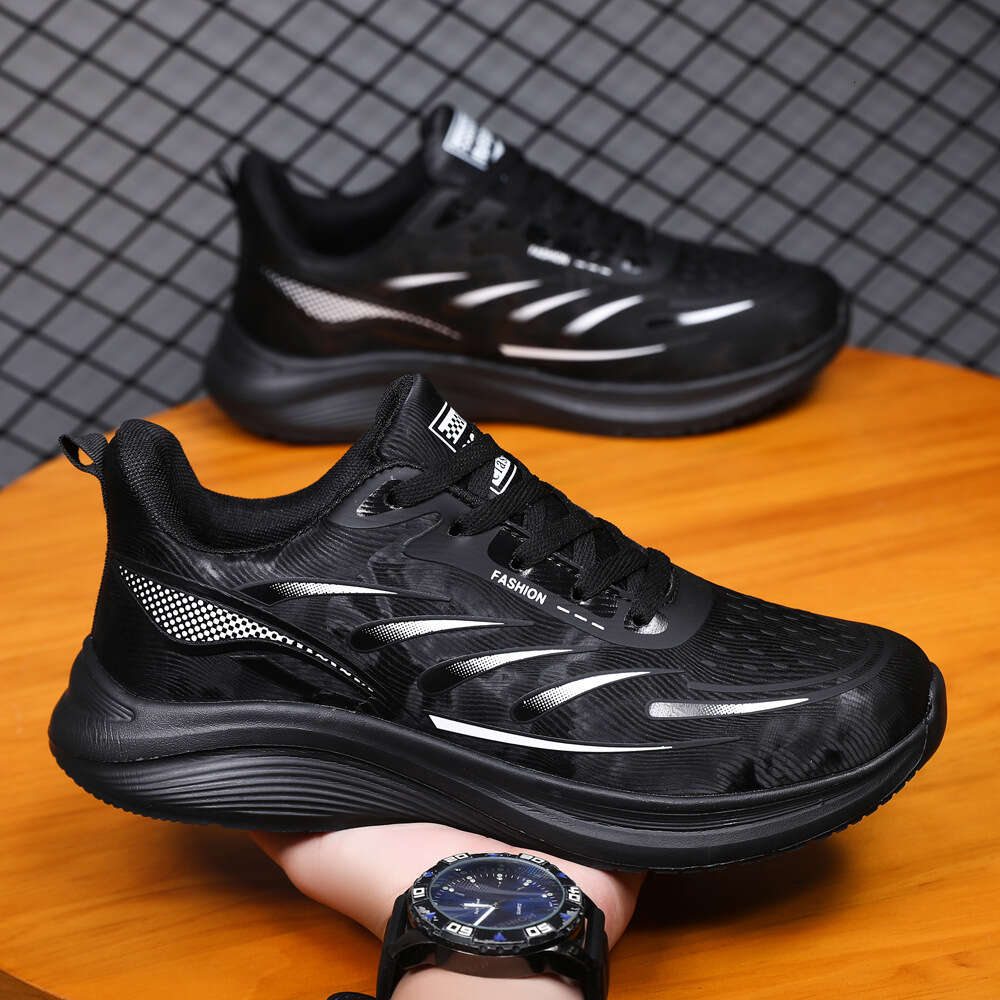 Men's Spring Trendy Fashionable Youth Sports Shoes, Large Size 45, Cold Adhesive Outdoor Running And Leisure Shoes