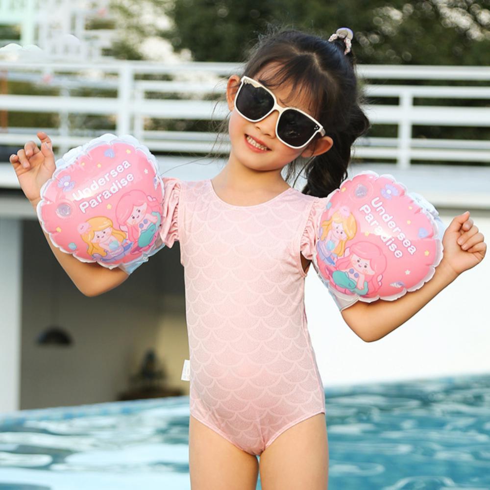 Children Swimming Arm Ring Inflatable PVC Swimming Armband Arm Float Air Sleeves Circle For Learning Swim Trainer Dropship
