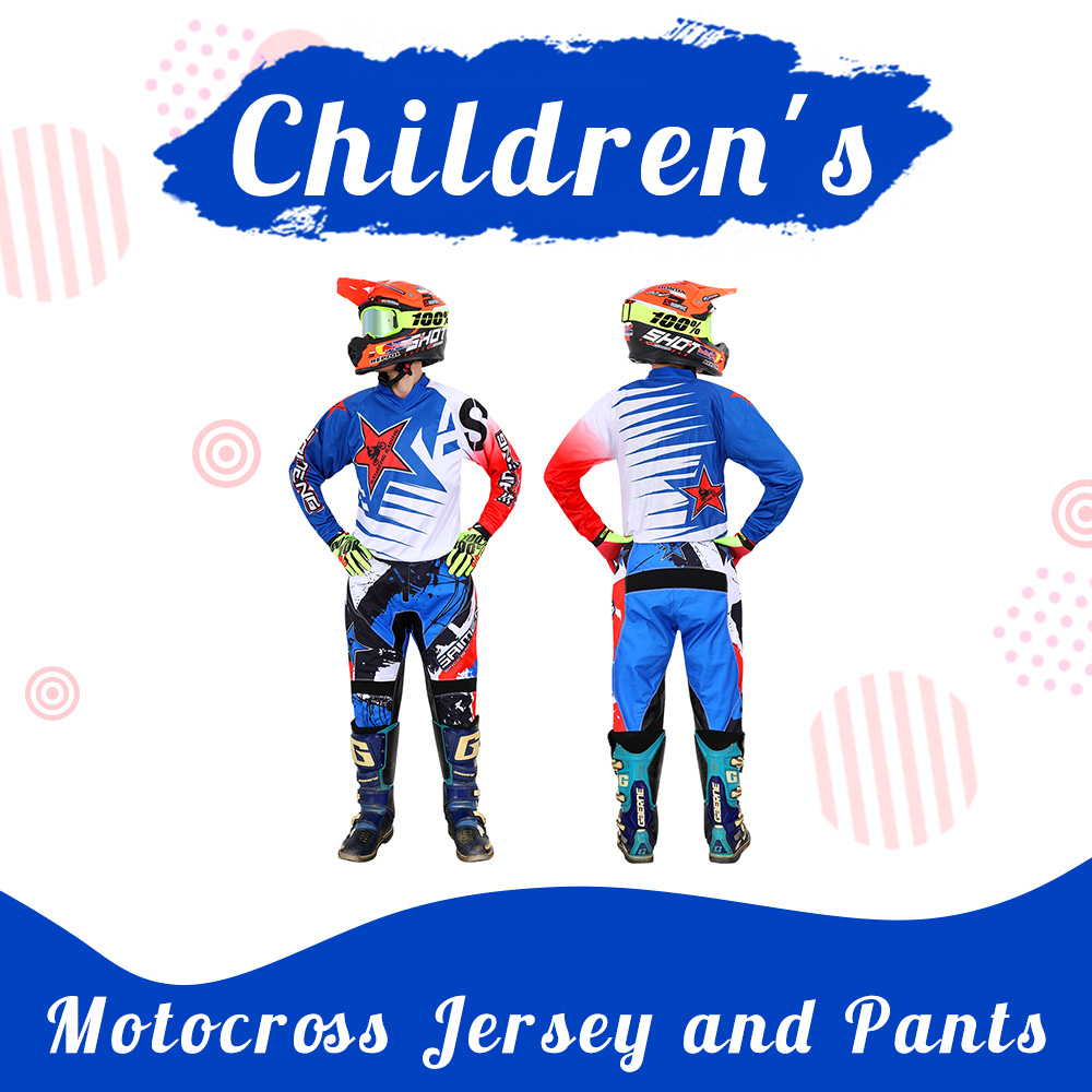 children's Motocross Jersey and Pants Youth Motorcycle clothes racing suit gear set Enduro MX Combo Kids Kits ATV 20/22/24/26/28