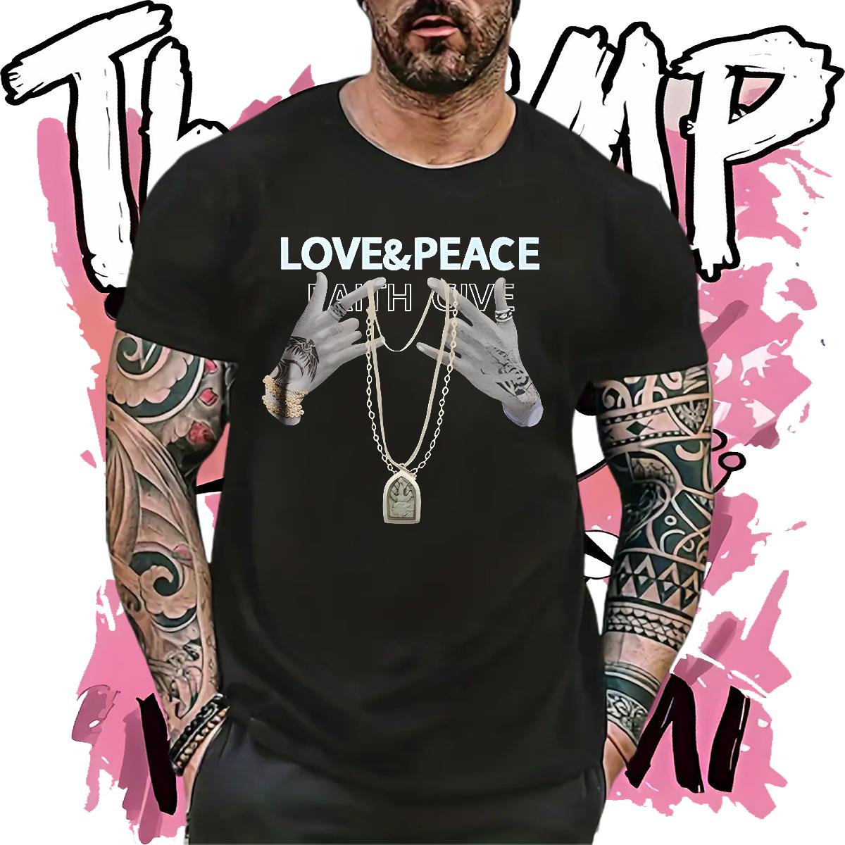 New Designer T-Shirts for Men Cartoon Print Men Clothes T-Shirt Outdoor Crew Neck Cotton Breathable Soft Wear