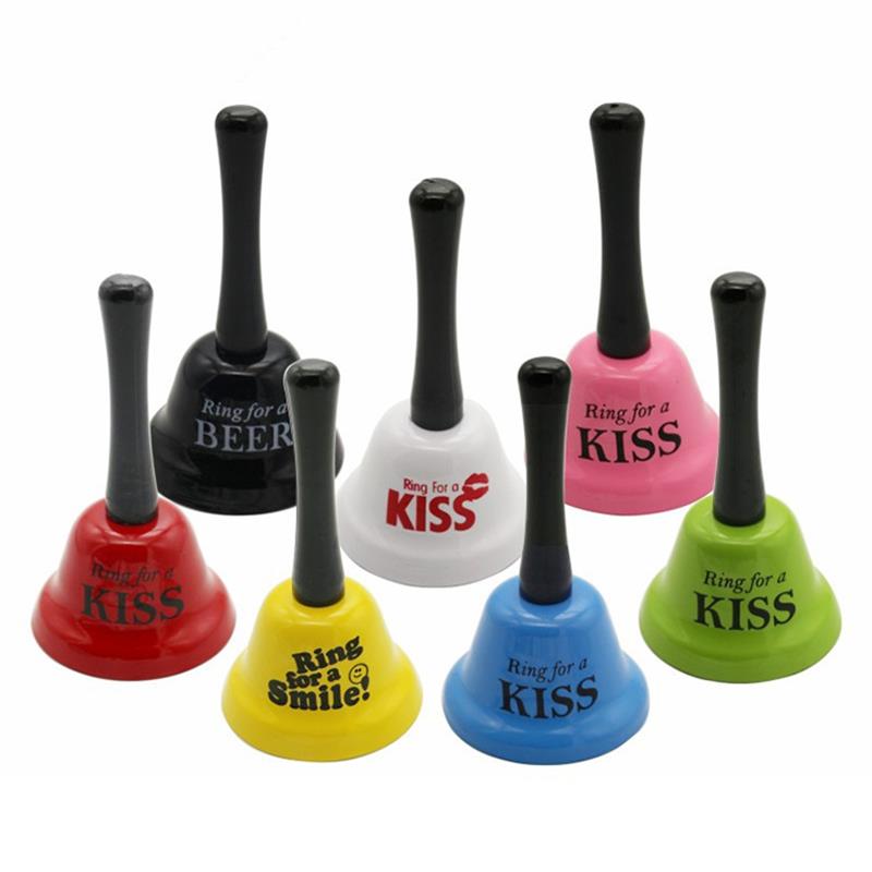 Handheld Colored Metal Sex Funny Ring Bell For Valentine Party Service Bar Cafe Bachelor Party Ringing Bell Desktop Decorations