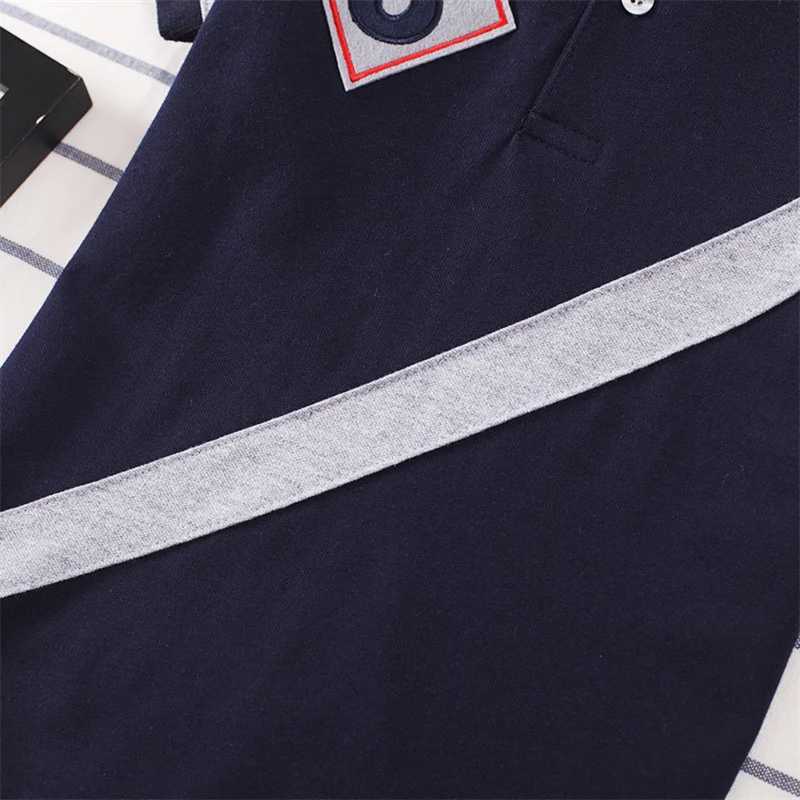 Polos Polos 2022 Childrens Polo Shirt Baby Boys Sports Top Fashion Patch Work Boys T-shirt 3 4 5 6 7 8 9 10 12 13 14 Year Old Childrens Clothing WX5.2