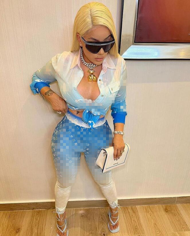 Women shirt Womens Two Piece Sets Long sleeved Pants blue fasion Tracksuit Casual Outfit designer clothes woman Sweatsuits Clothing brand Sports with 