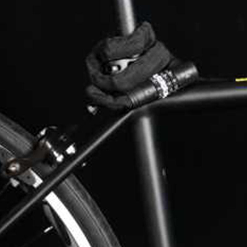 Secure Anti-Theft Bicycle Chain Lock Featuring Four-Digit Combination for Mountain Bikes