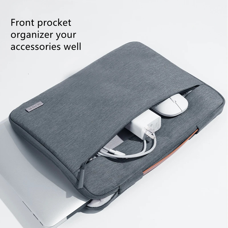 Multi-pockets Laptop Sleeve for MacBook Air 13.6 Handle Laptop Bag for MacBook Pro 14 Shocproof Notebook Bag for MacBook 16.2 M3 240528