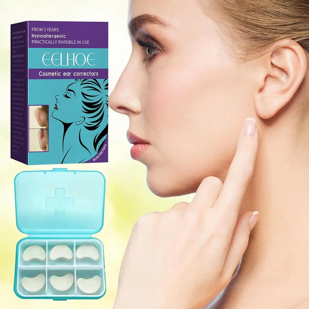 6pcs/box Ear Patch Corrector Veneer Waterproof Transparent Invisible Elf Ear Plasters Stereotyped V Face Sticker