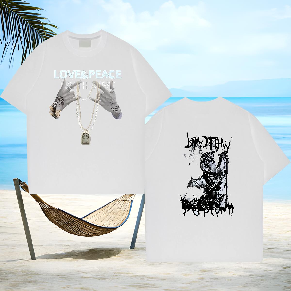 2024 New T Shirt For Man Oversized Tshirt for Man Woman Beach Cotton O Neck Short Sleeves Cool Design Tshirts