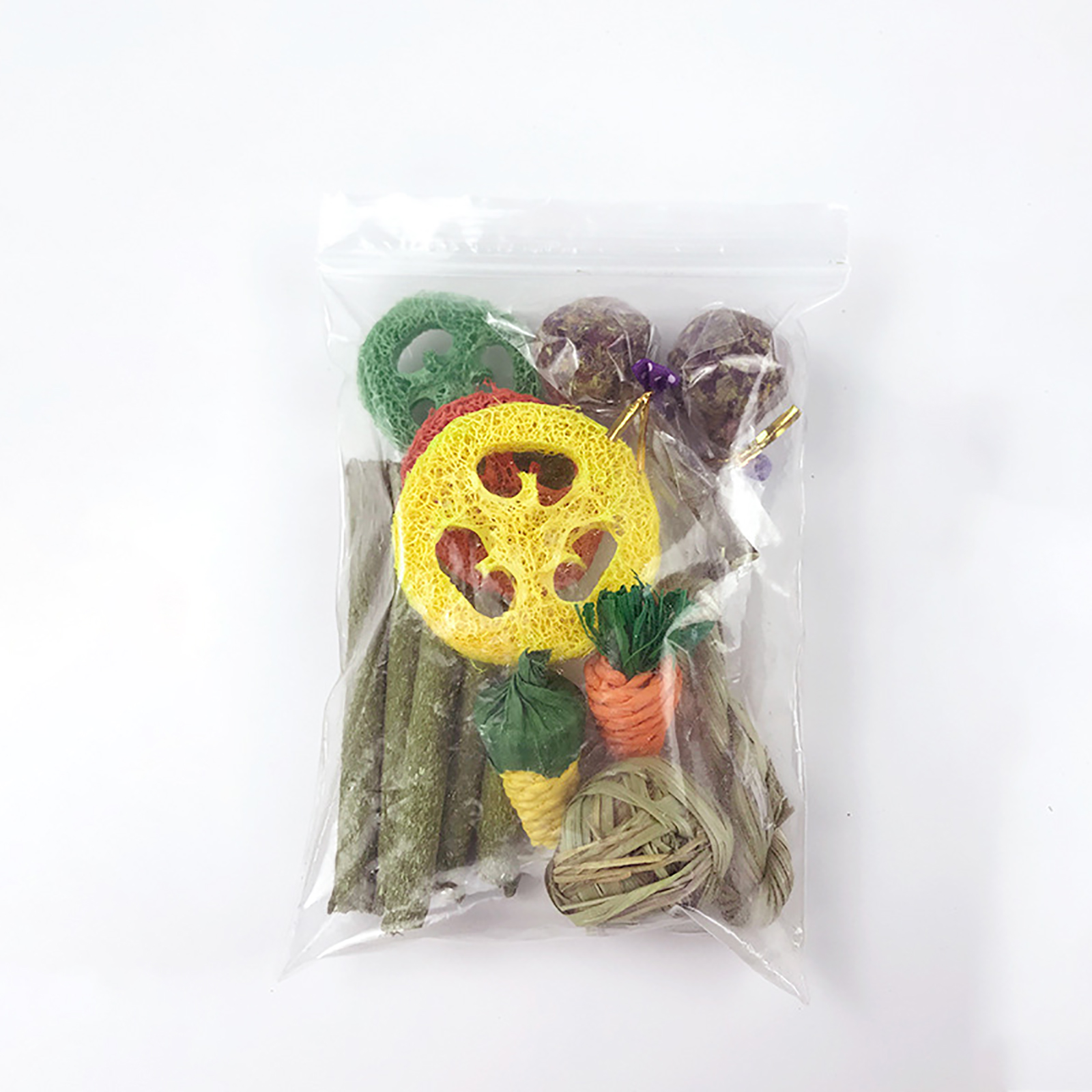 14Pcs Guinea Pig Rabbit Chew Toys Tooth Cleaning Toy for Bunny Hamster Molar Toys for Teeth Health Rabbit Accessories