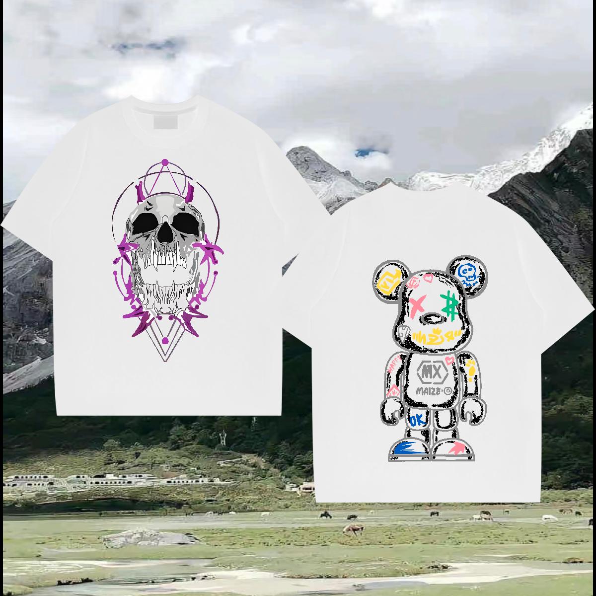 Custom T Shirt For Man Custom Cartoon Men Tshirts Spring Summer Cotton Breathable Short Sleeve Loose Tees