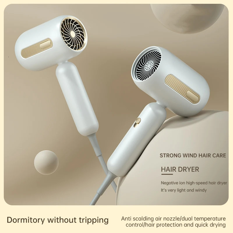Dual blue light negative ion hair dryer fast drying hair care overheating protection suitable for home and travel 240530
